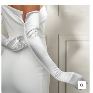 Cornelia James satin opera gloves